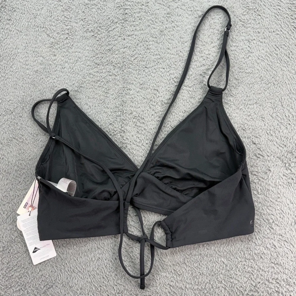 CALIA Triangle Bikini Top Womens XXL‎ Pure Black Adjustable Straps WSA12421B